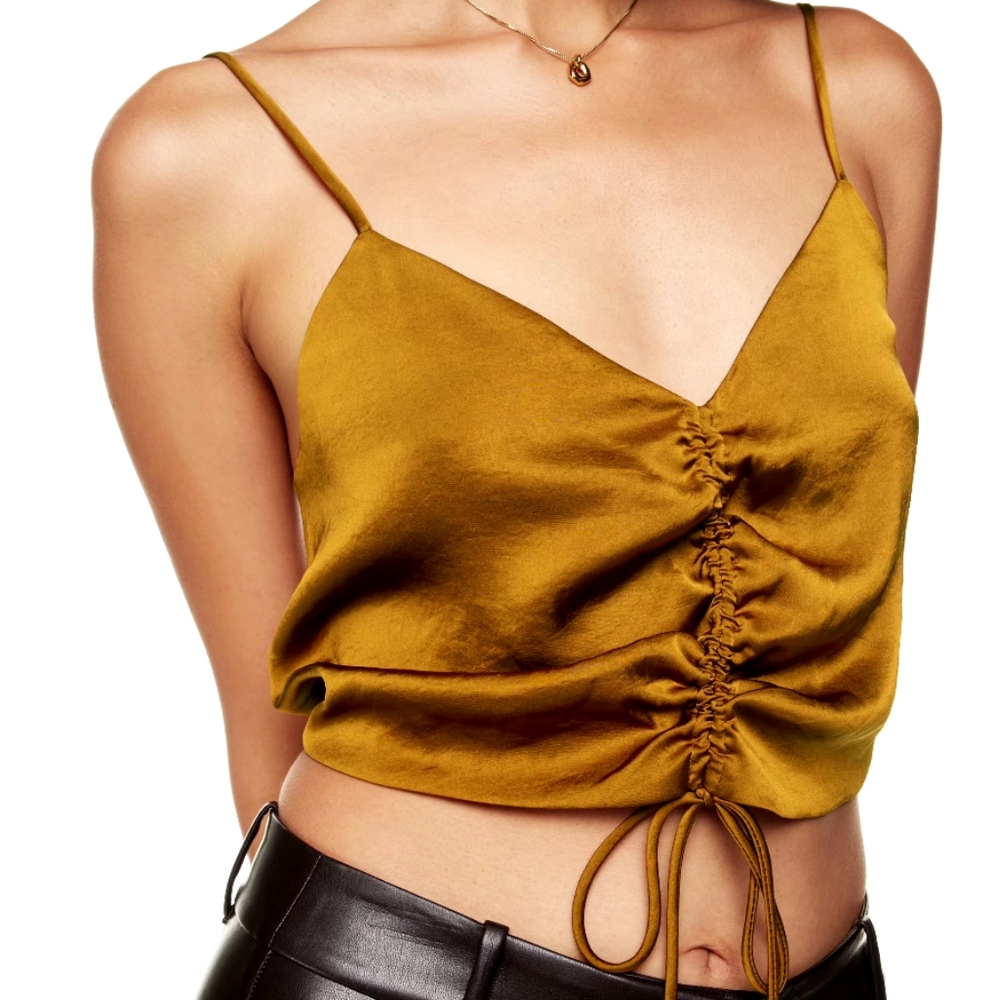 Women's Nine West Ruched Drawstring Front Tank - Picture 2 of 7